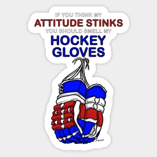 Funny HOCKEY GLOVES SMELL Ice Hockey Sticker